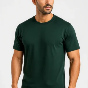 Solid Color Cotton T-Shirts for Men DARK GREEN