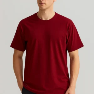 Solid Color Cotton T-Shirts for Men MAROON