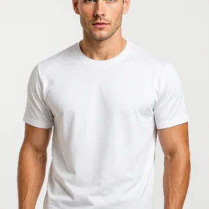 Solid Color Cotton T-Shirts for Men WHITE