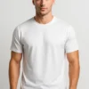 Solid Color Cotton T-Shirts for Men WHITE - Image 3
